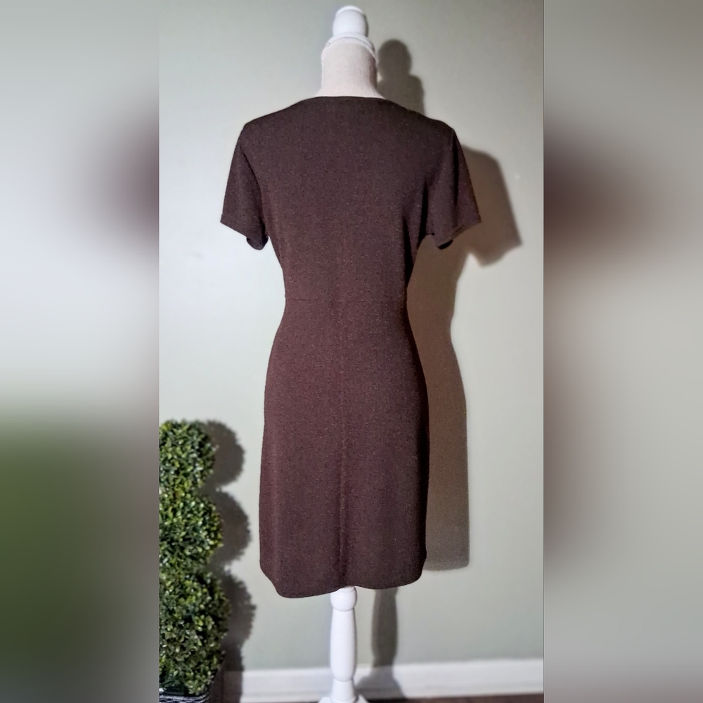 Vintage Like New! Rabbit Rabbit Rabbit Chocolate Brown Matching Dress & Cardigan - Picture 8 of 11